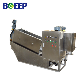 Deshidratador de lodos de prensa de voluta libre de obstrucciones para el tratamiento de aguas residuales de cervecería
