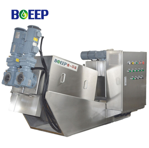 Deshidratador de lodos de prensa de tornillo de voluta industrial para aguas residuales de farmacia bioquímica